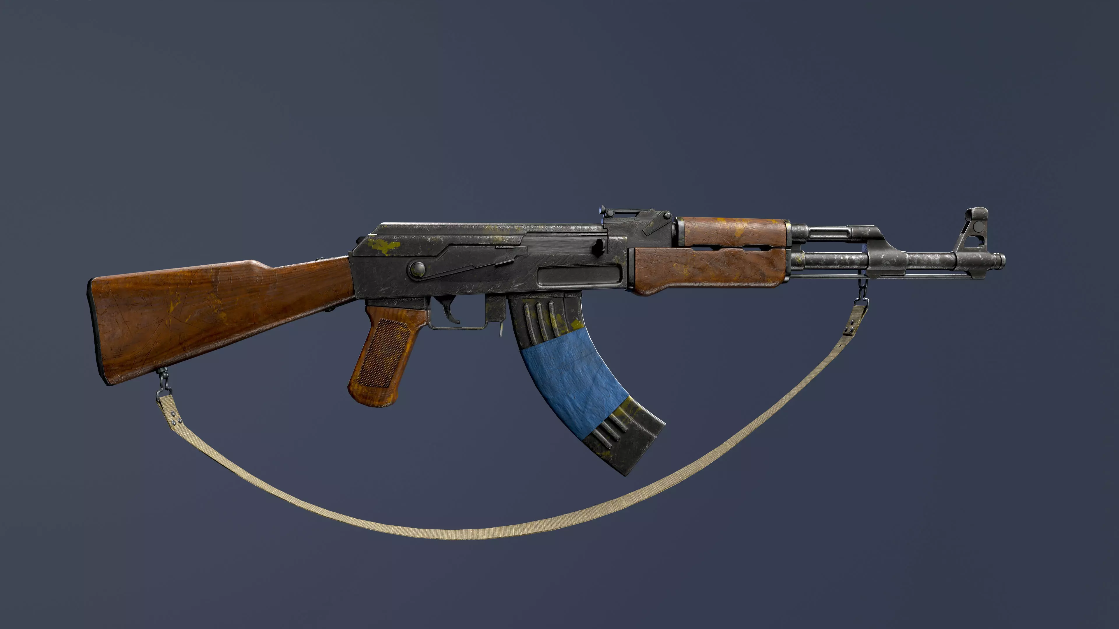 AK-47 Avtomat Kalashnikova Game Ready Low-poly 3D model_0