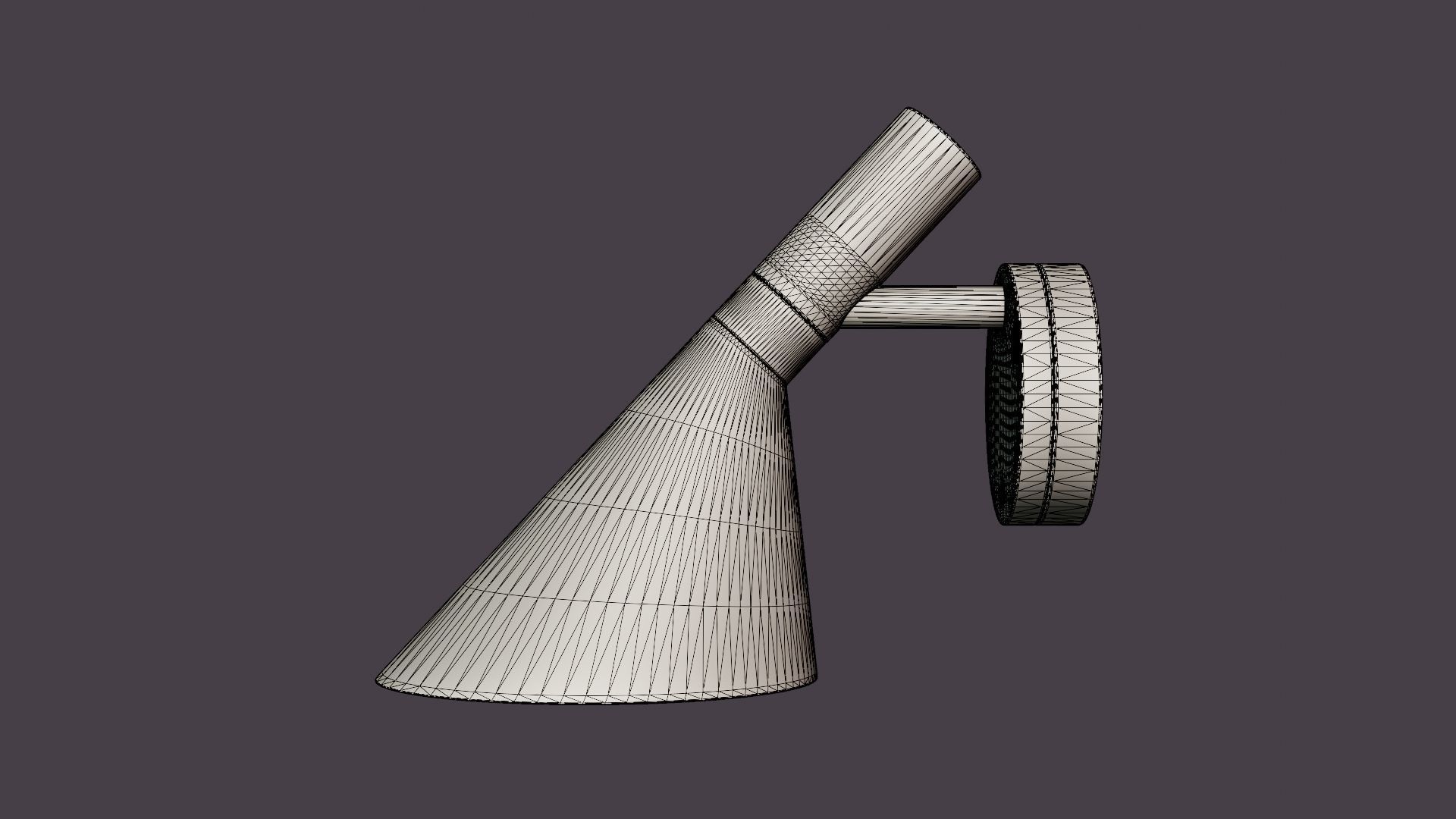 AJ Wall Lamp 1 Low-poly 3D model_6