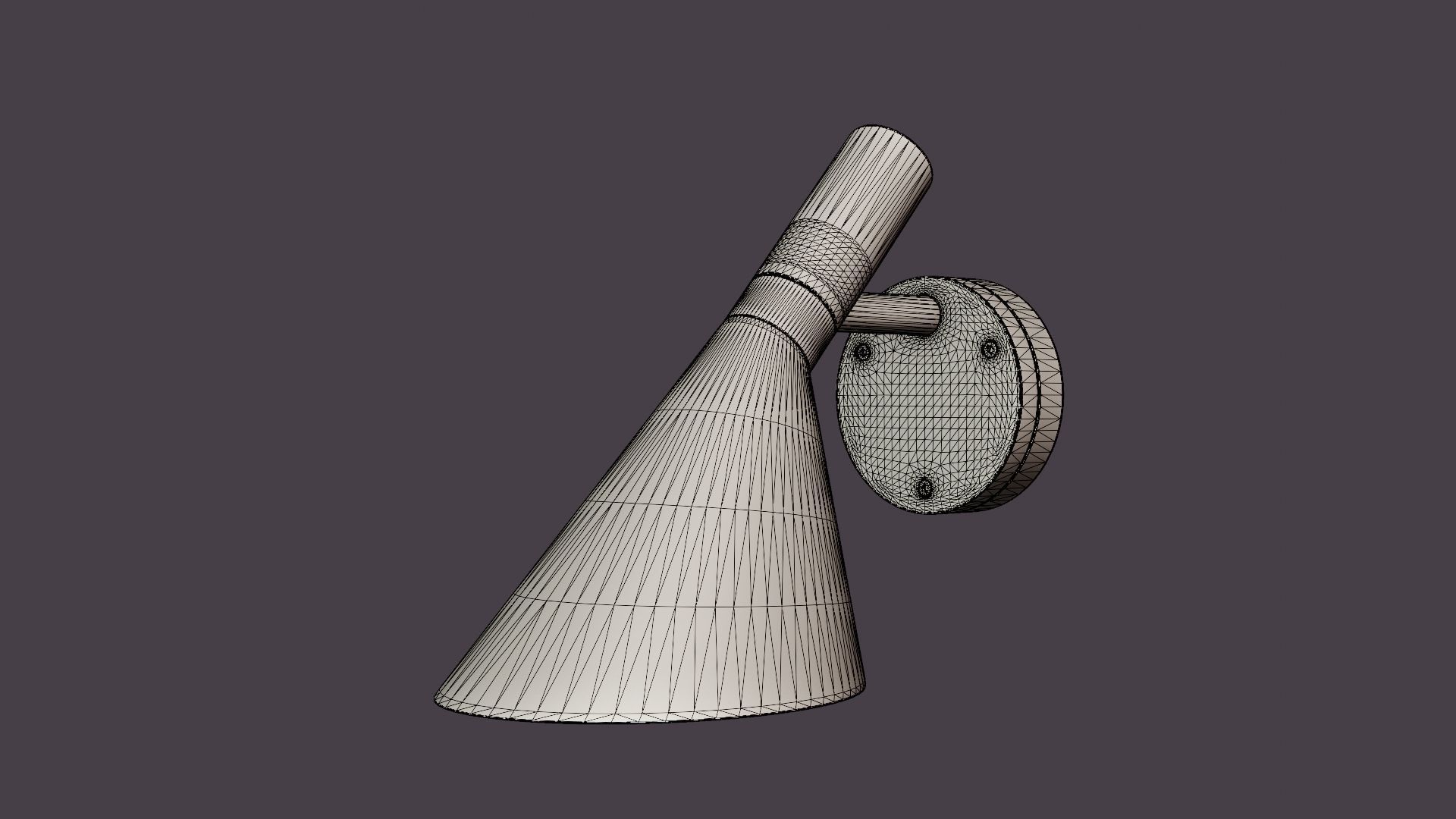 AJ Wall Lamp 1 Low-poly 3D model_7