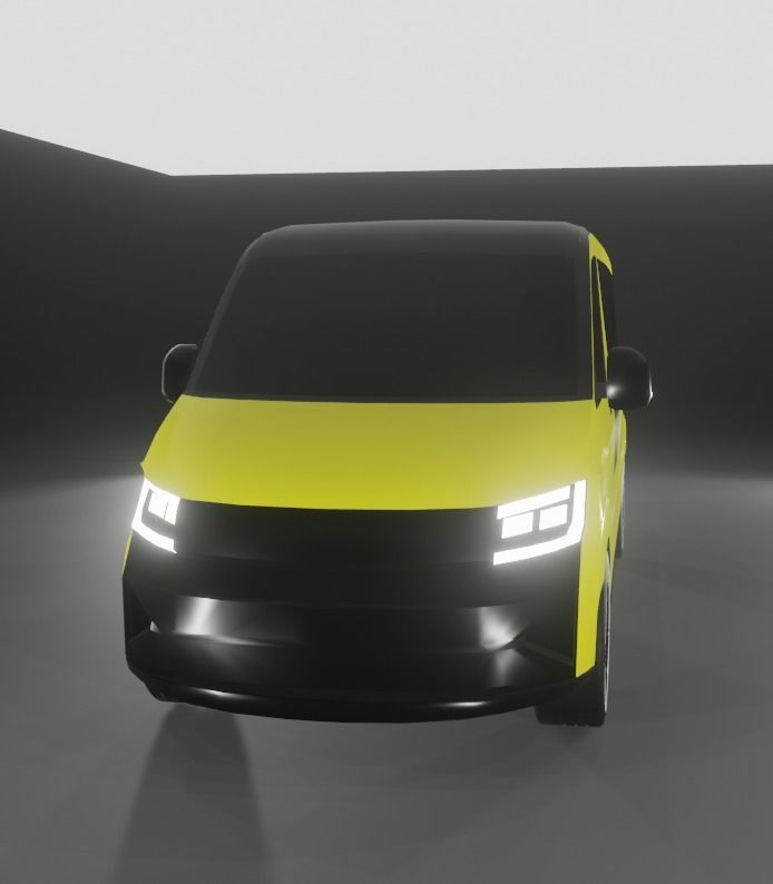 MOIA shuttle Van Low-poly 3D model_4