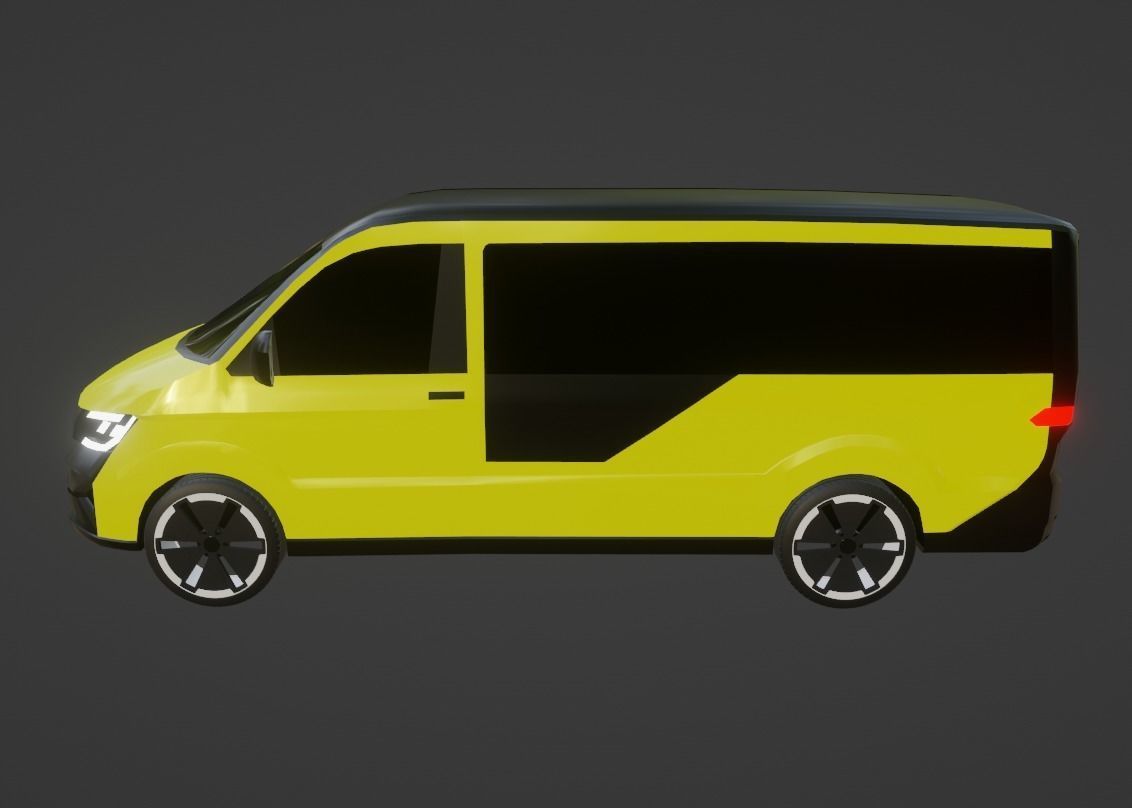 MOIA shuttle Van Low-poly 3D model_8