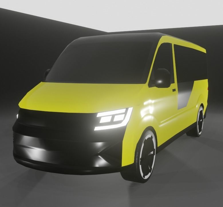 MOIA shuttle Van Low-poly 3D model_6