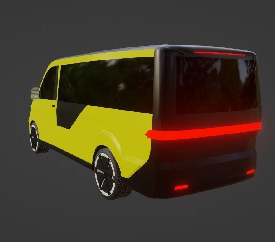 MOIA shuttle Van Low-poly 3D model_13