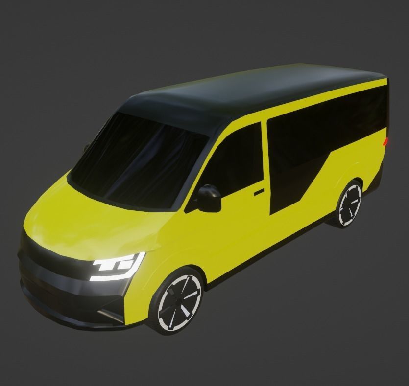 MOIA shuttle Van Low-poly 3D model_11