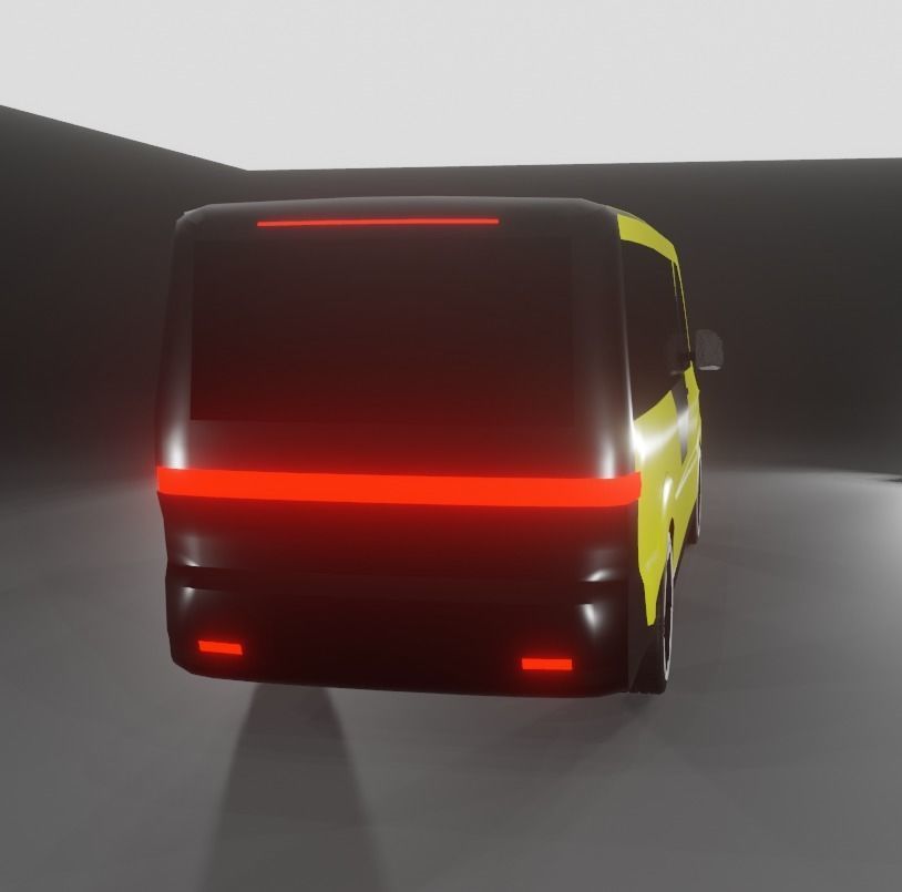 MOIA shuttle Van Low-poly 3D model_5