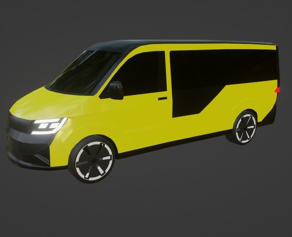 MOIA shuttle Van Low-poly 3D model_12