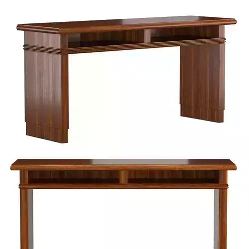 Art Deco Mahogany Console 3D model