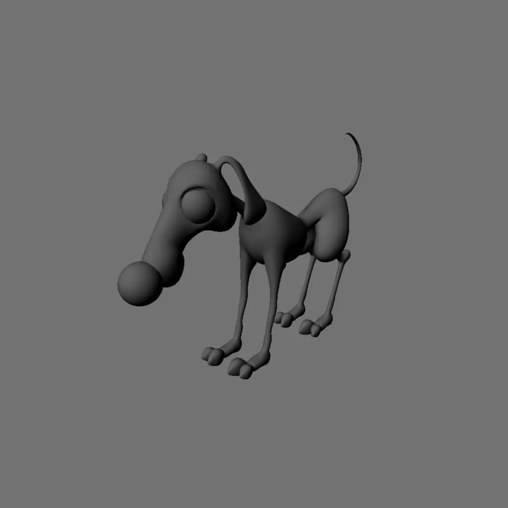 Funny Dog Model Free 3D model