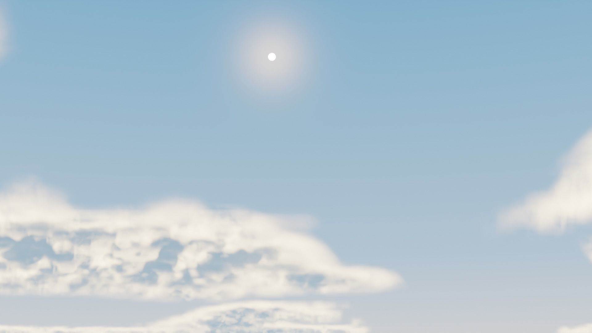 Seascape witht volumic clouds and dynamic sun Free 3D model_3