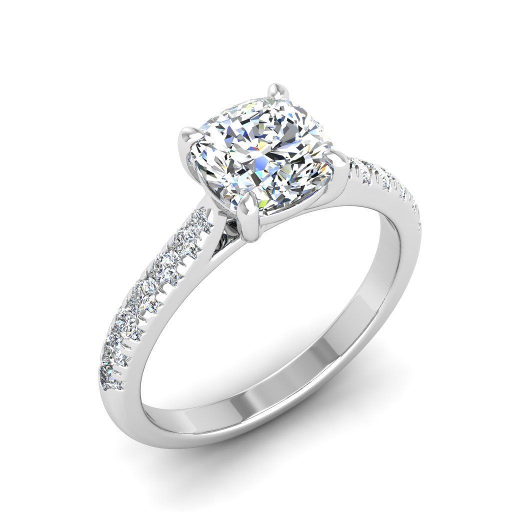 Engagement ring Emily qushion 3D print model_21