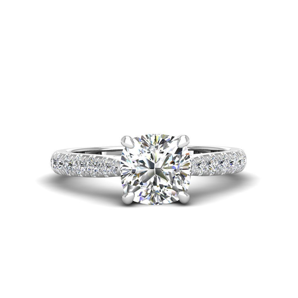 Engagement ring Emily qushion 3D print model_10