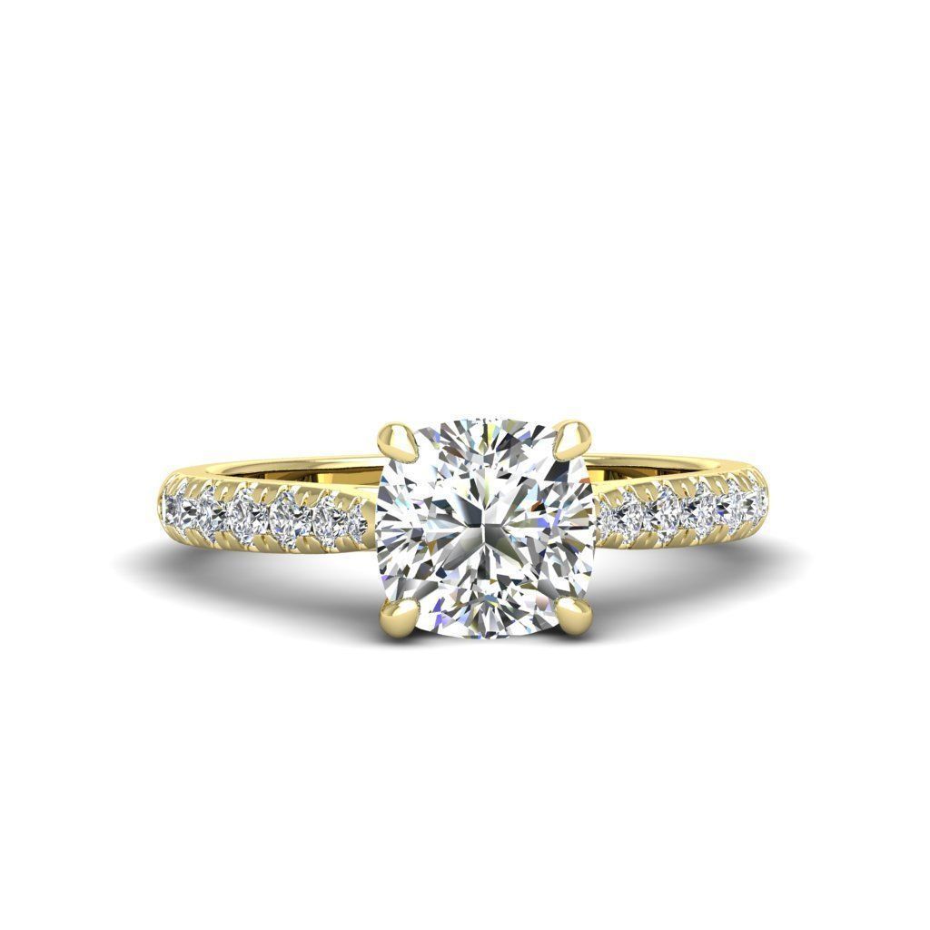 Engagement ring Emily qushion 3D print model_17