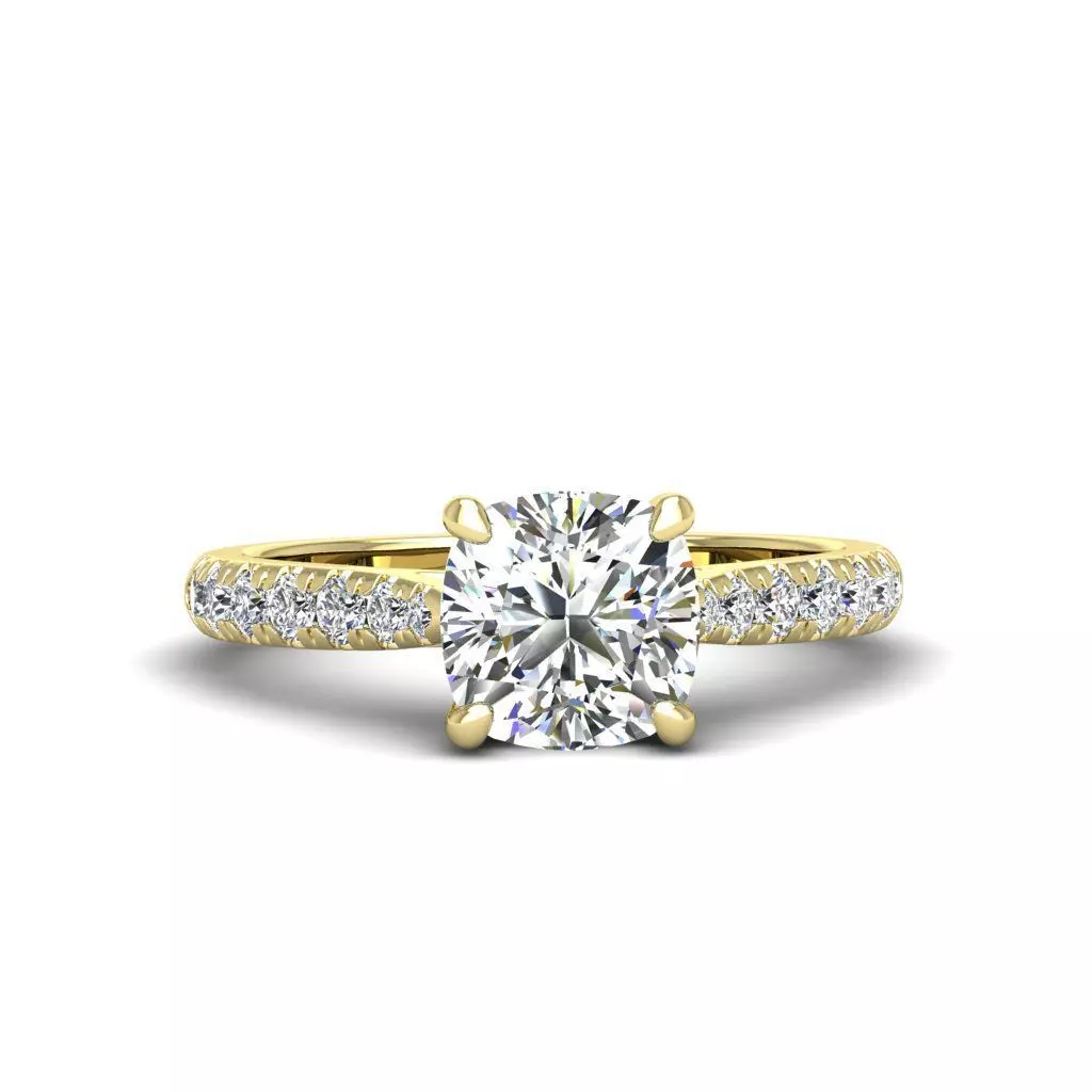 Engagement ring Emily qushion 3D print model_0