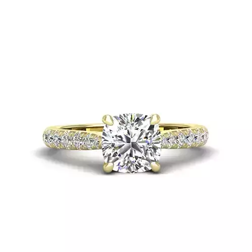 Engagement ring Emily qushion 3D print model Engagement ring Emily qushion 3D print model