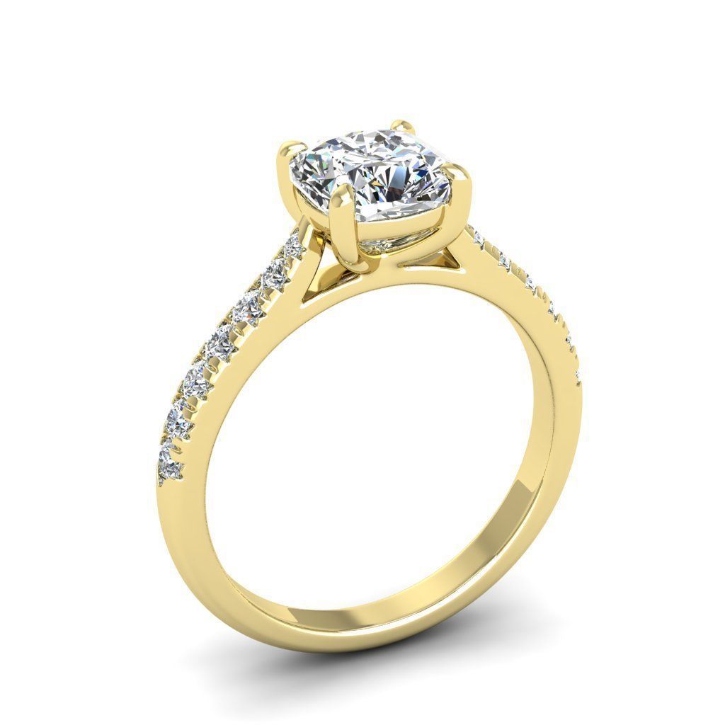 Engagement ring Emily qushion 3D print model_18