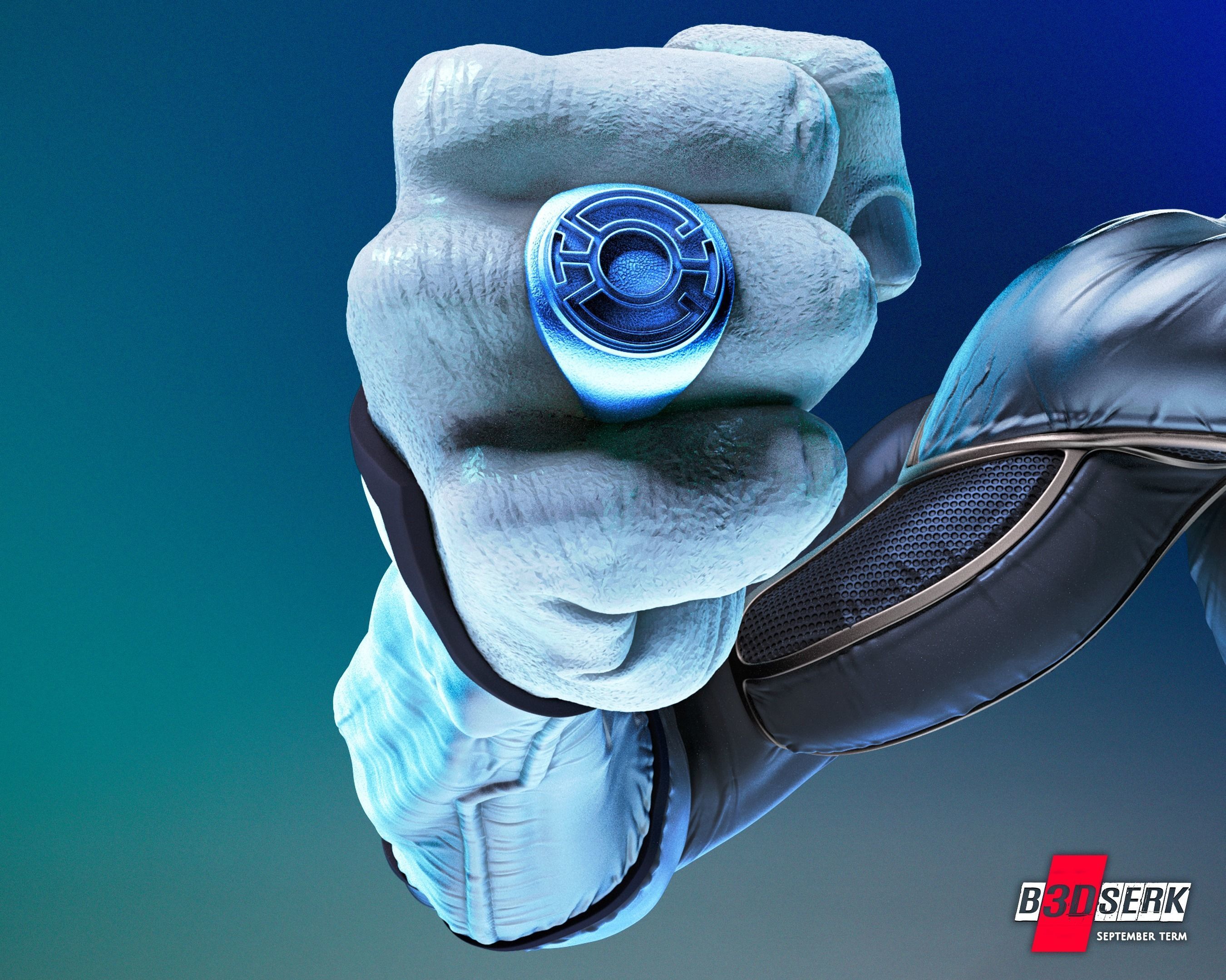 Saint Walker - Blue Lantern Sculpture for printing 3D print model_57