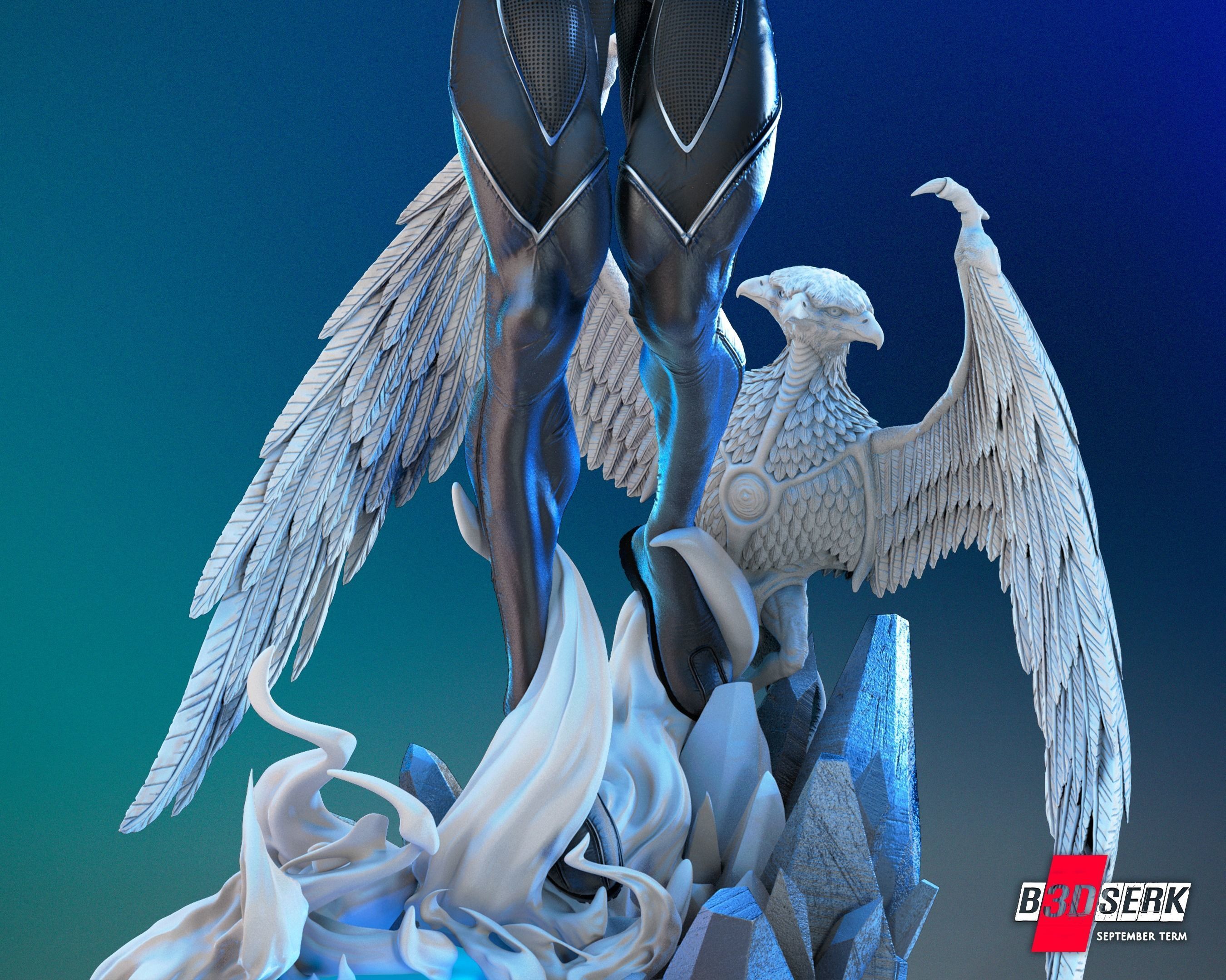 Saint Walker - Blue Lantern Sculpture for printing 3D print model_69