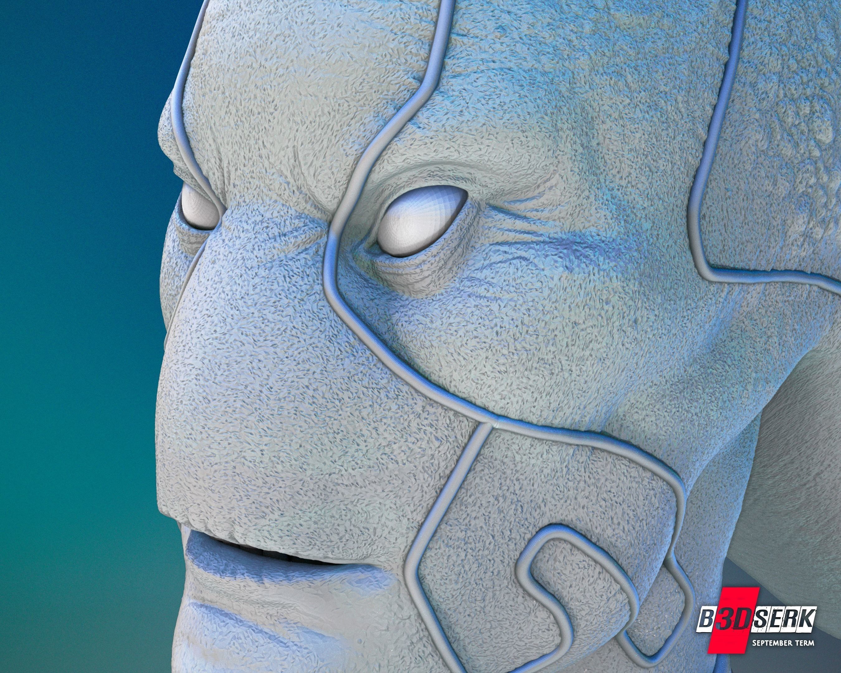 Saint Walker - Blue Lantern Sculpture for printing 3D print model_38