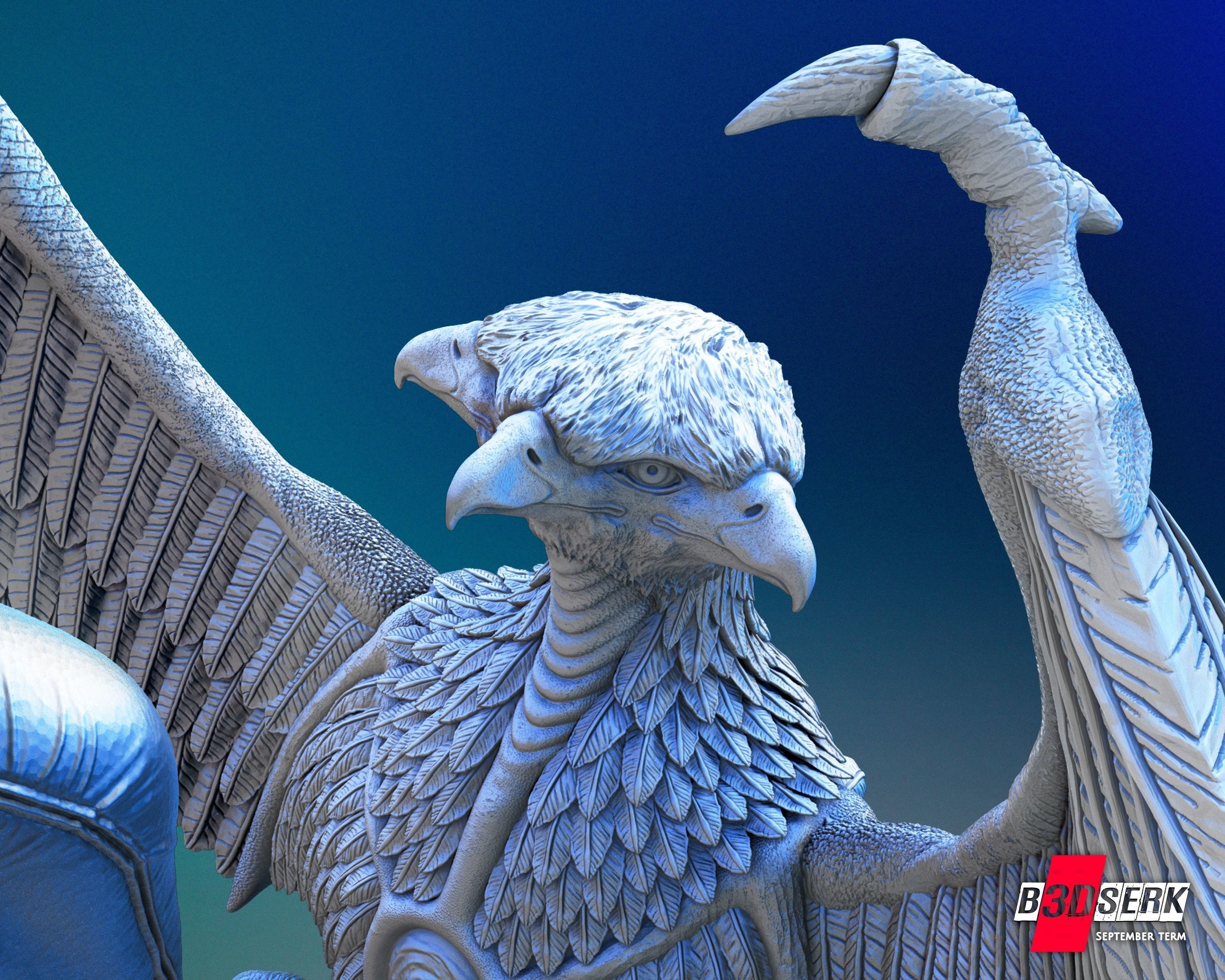 Saint Walker - Blue Lantern Sculpture for printing 3D print model_64