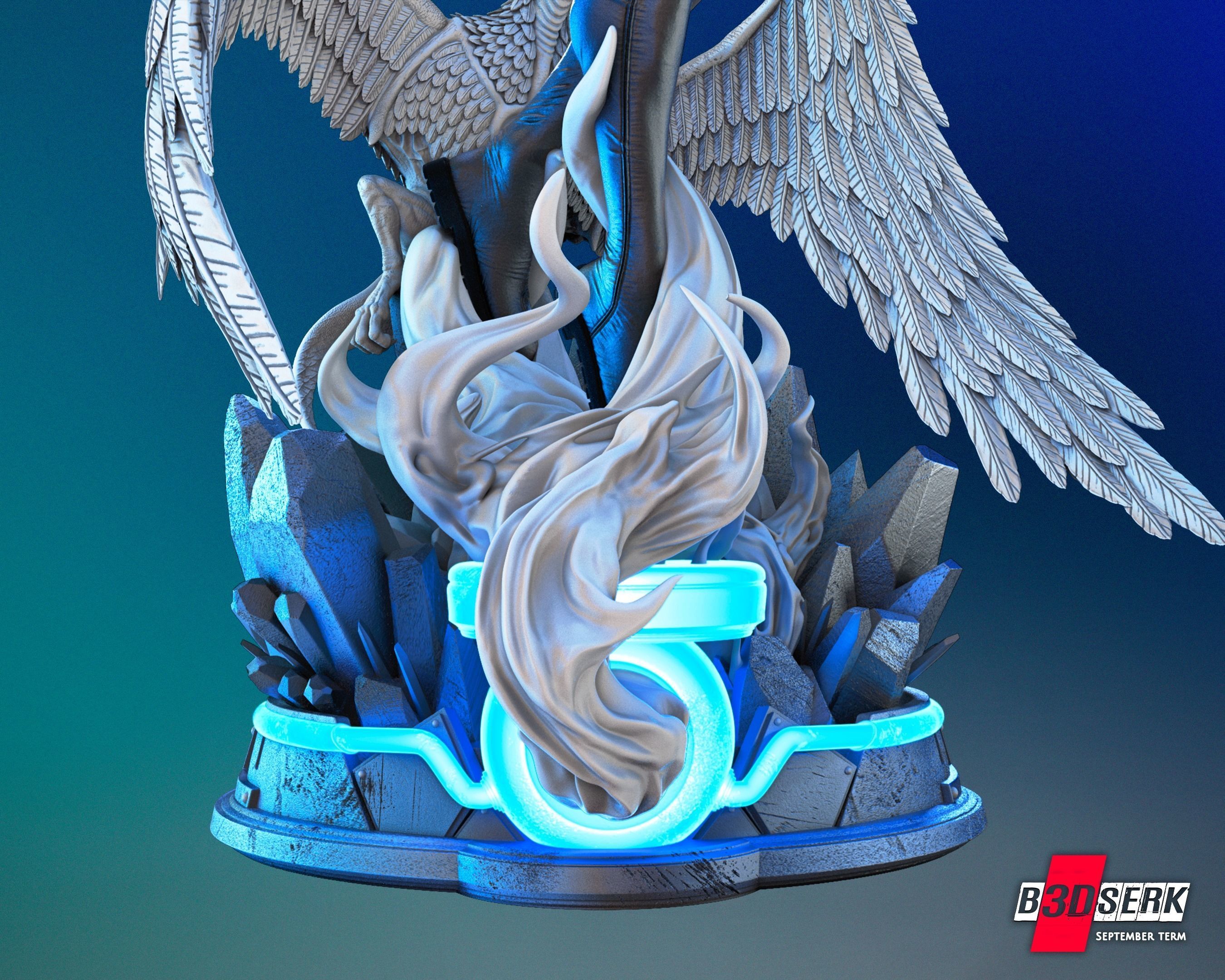 Saint Walker - Blue Lantern Sculpture for printing 3D print model_75