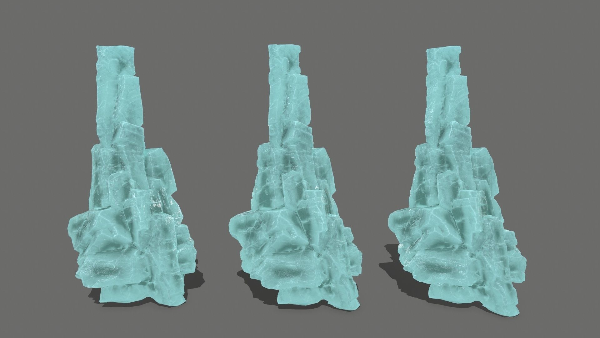 ice rocks   Low-poly 3D model_17