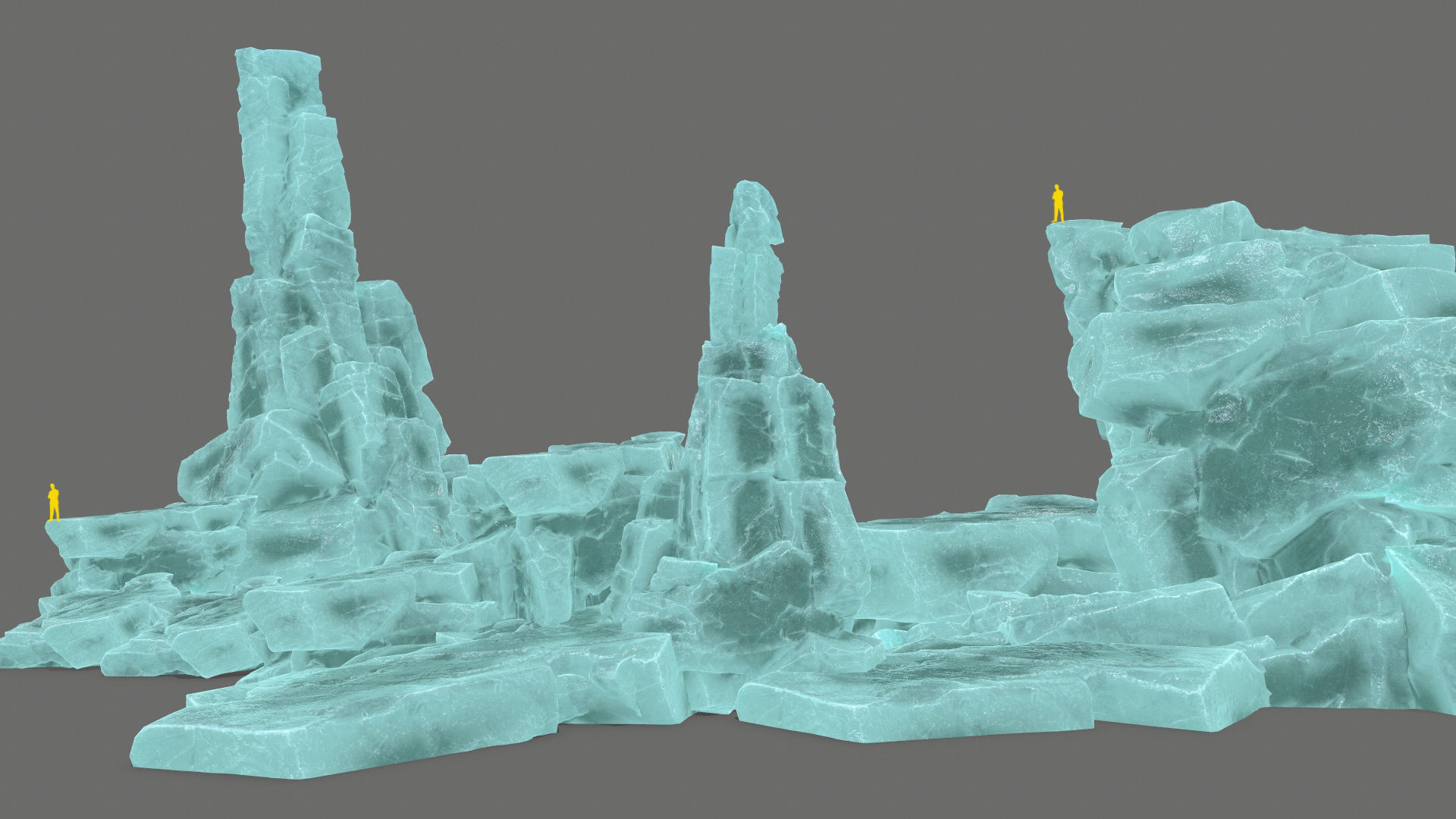 ice rocks   Low-poly 3D model_1