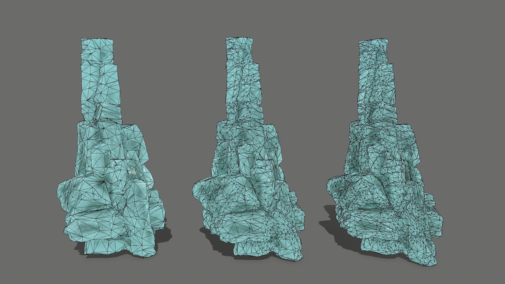 ice rocks   Low-poly 3D model_18