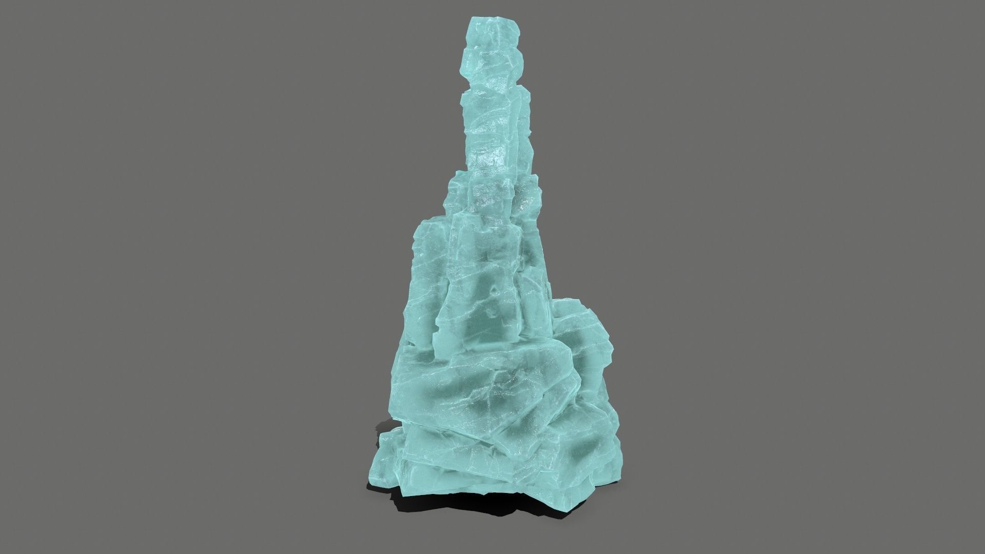 ice rocks   Low-poly 3D model_15