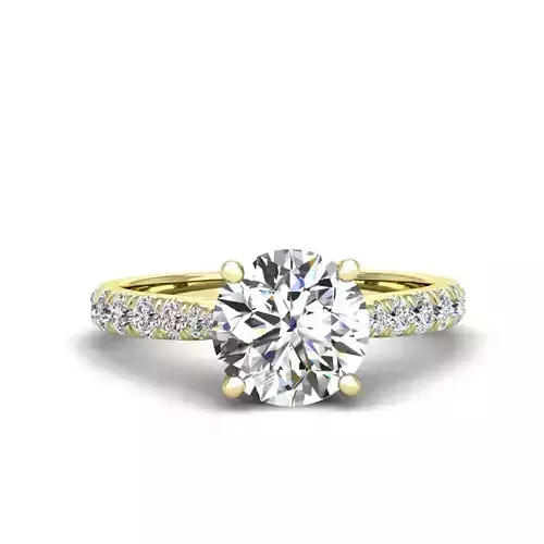 Engagement ring Emily round 3D print model