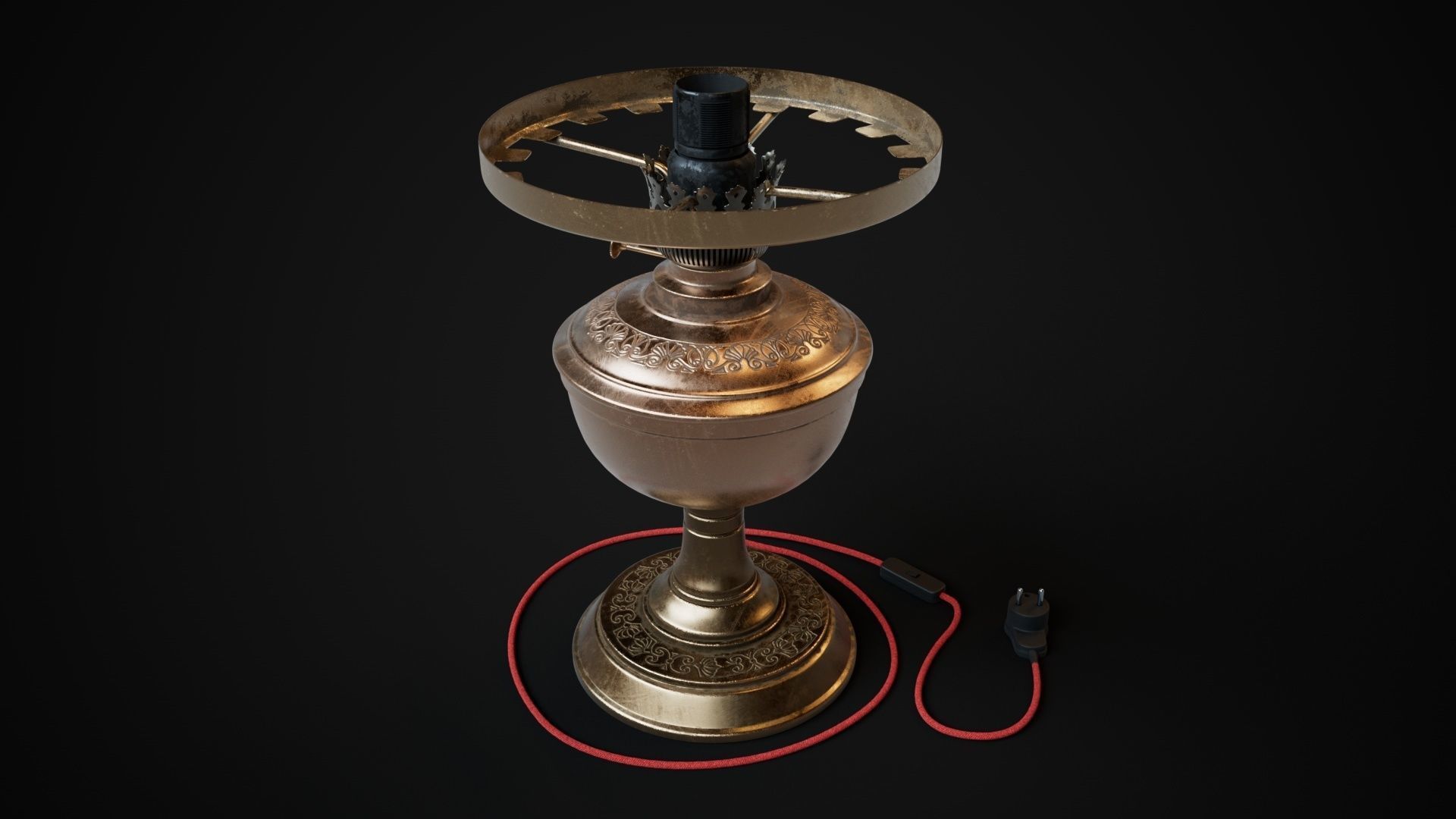 Bronze oil lamp 3D model_20