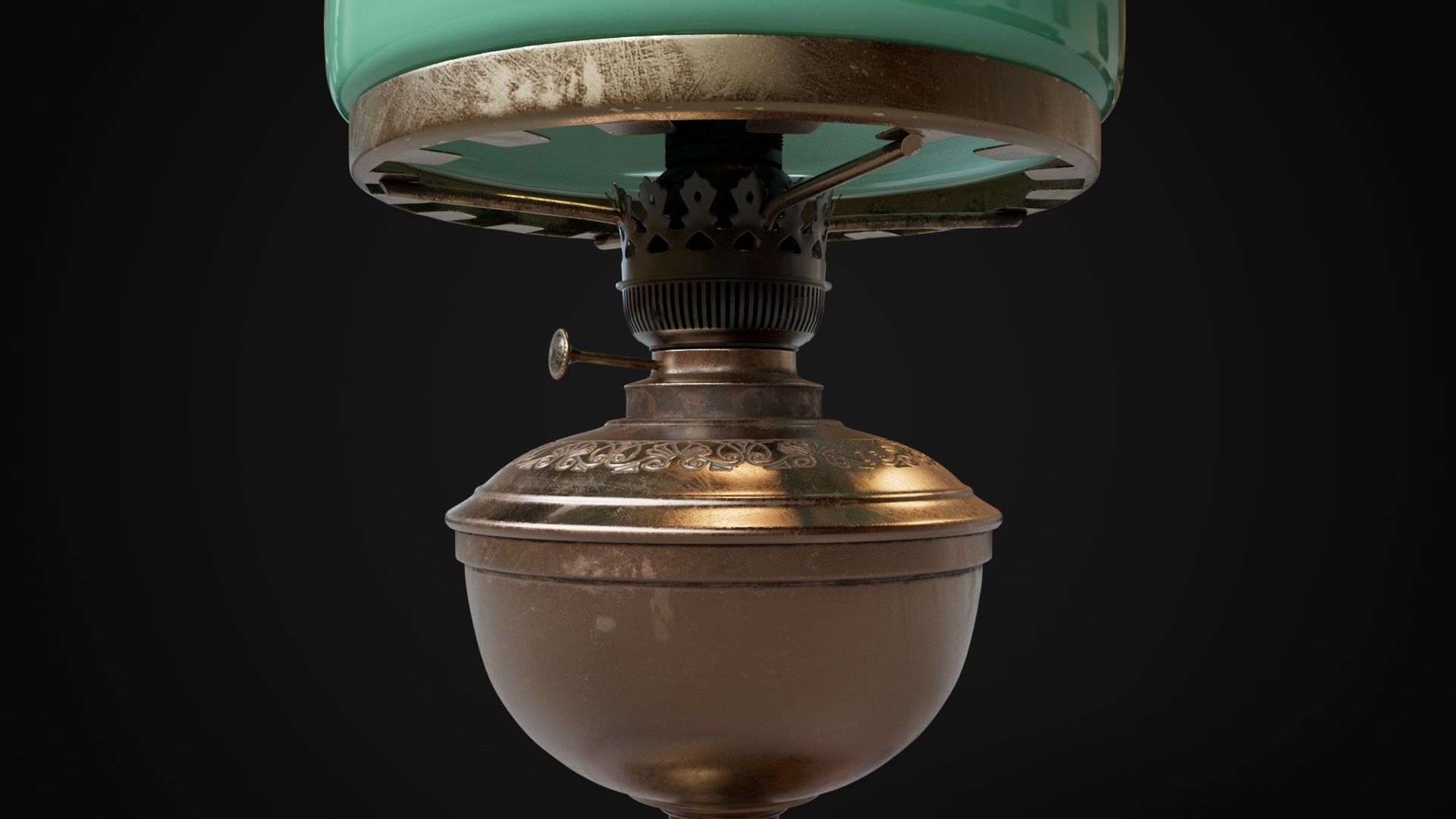 Bronze oil lamp 3D model_11