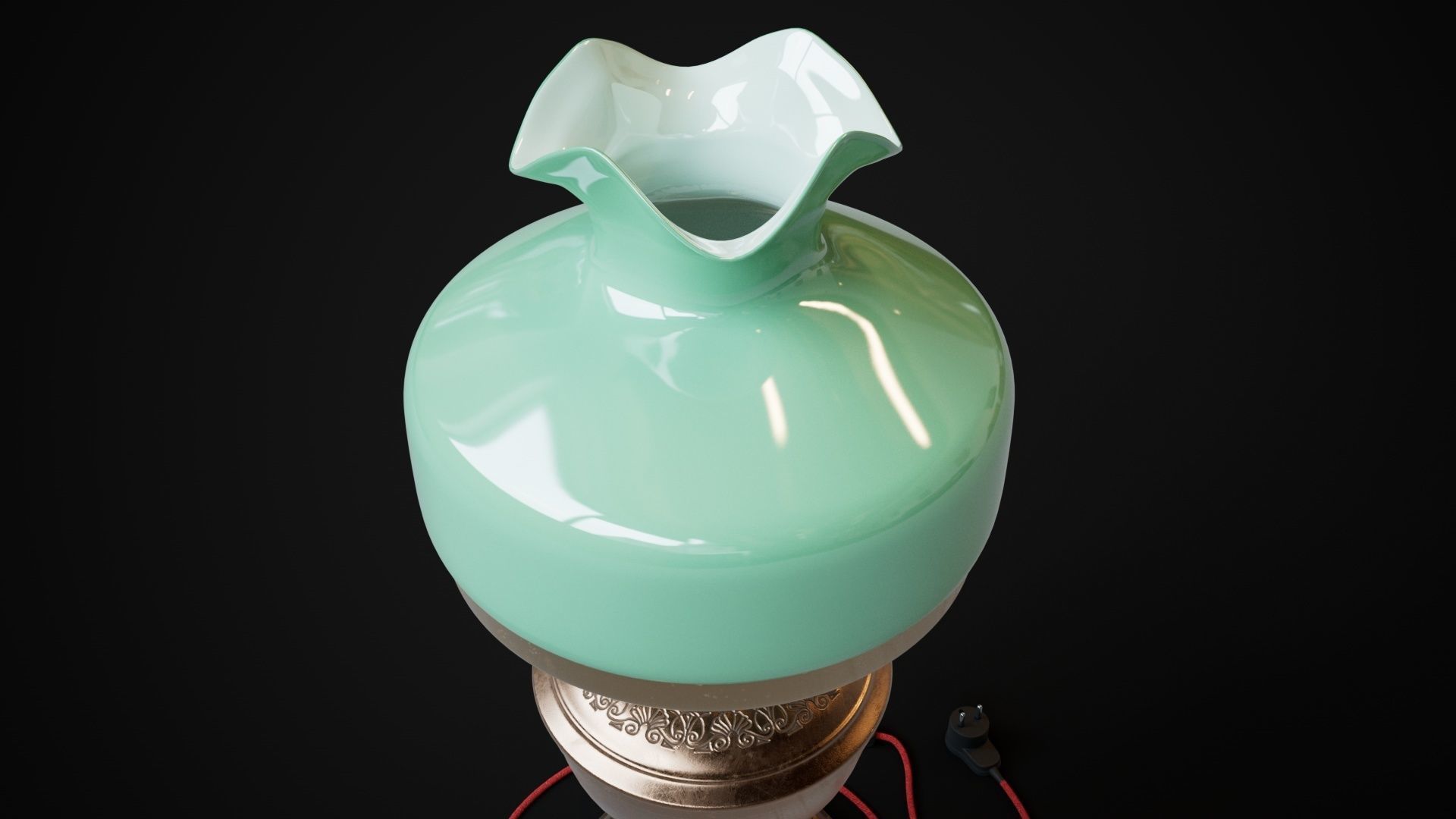 Bronze oil lamp 3D model_13