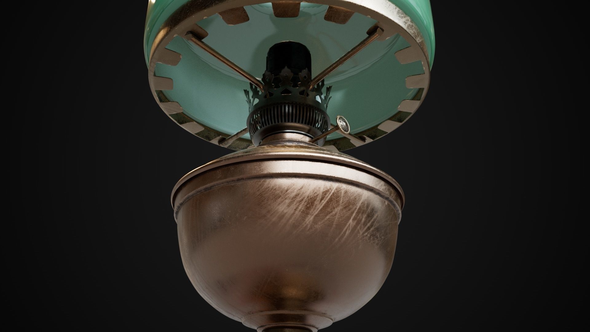 Bronze oil lamp 3D model_8