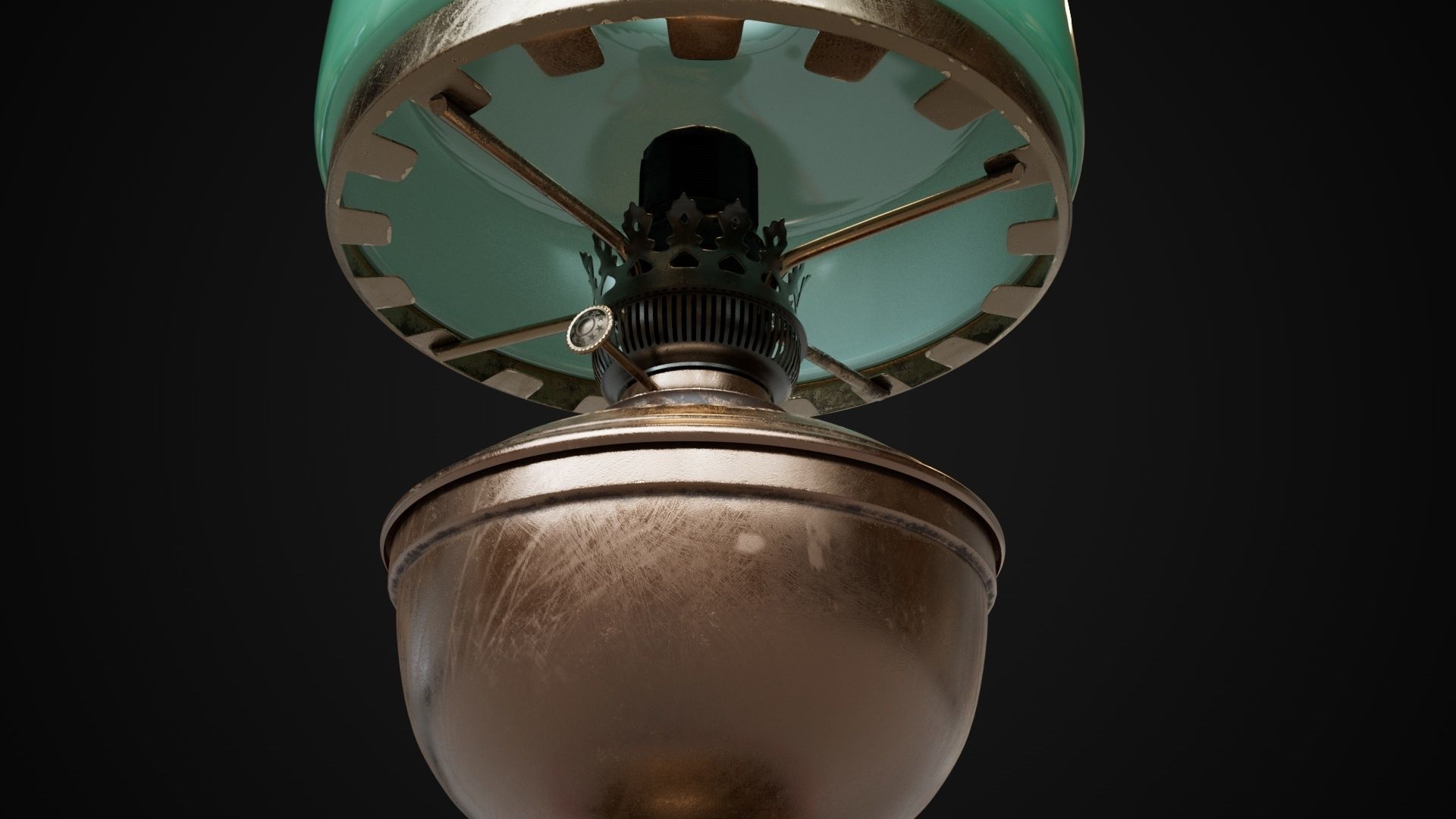 Bronze oil lamp 3D model_12