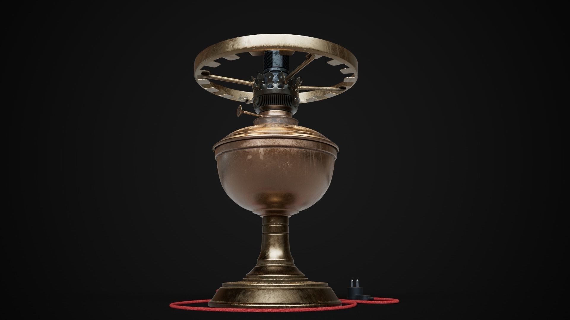 Bronze oil lamp 3D model_22
