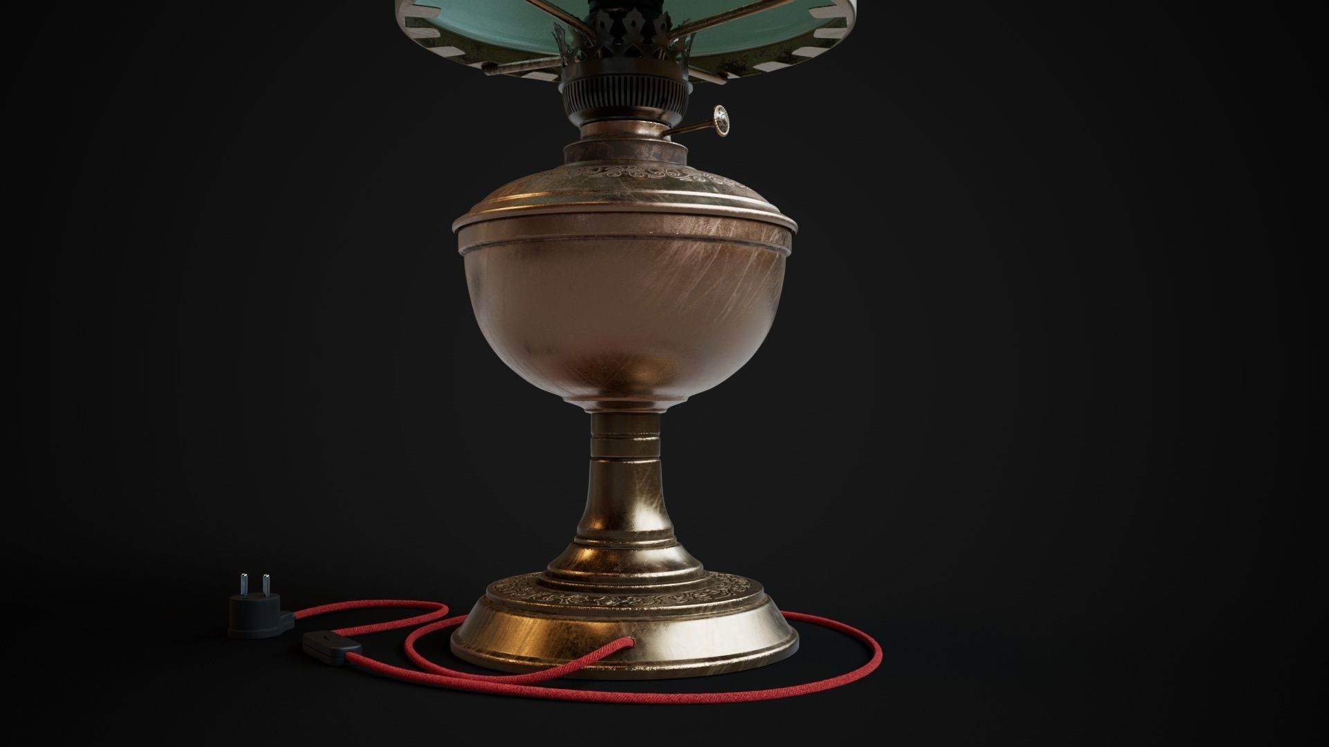 Bronze oil lamp 3D model_14