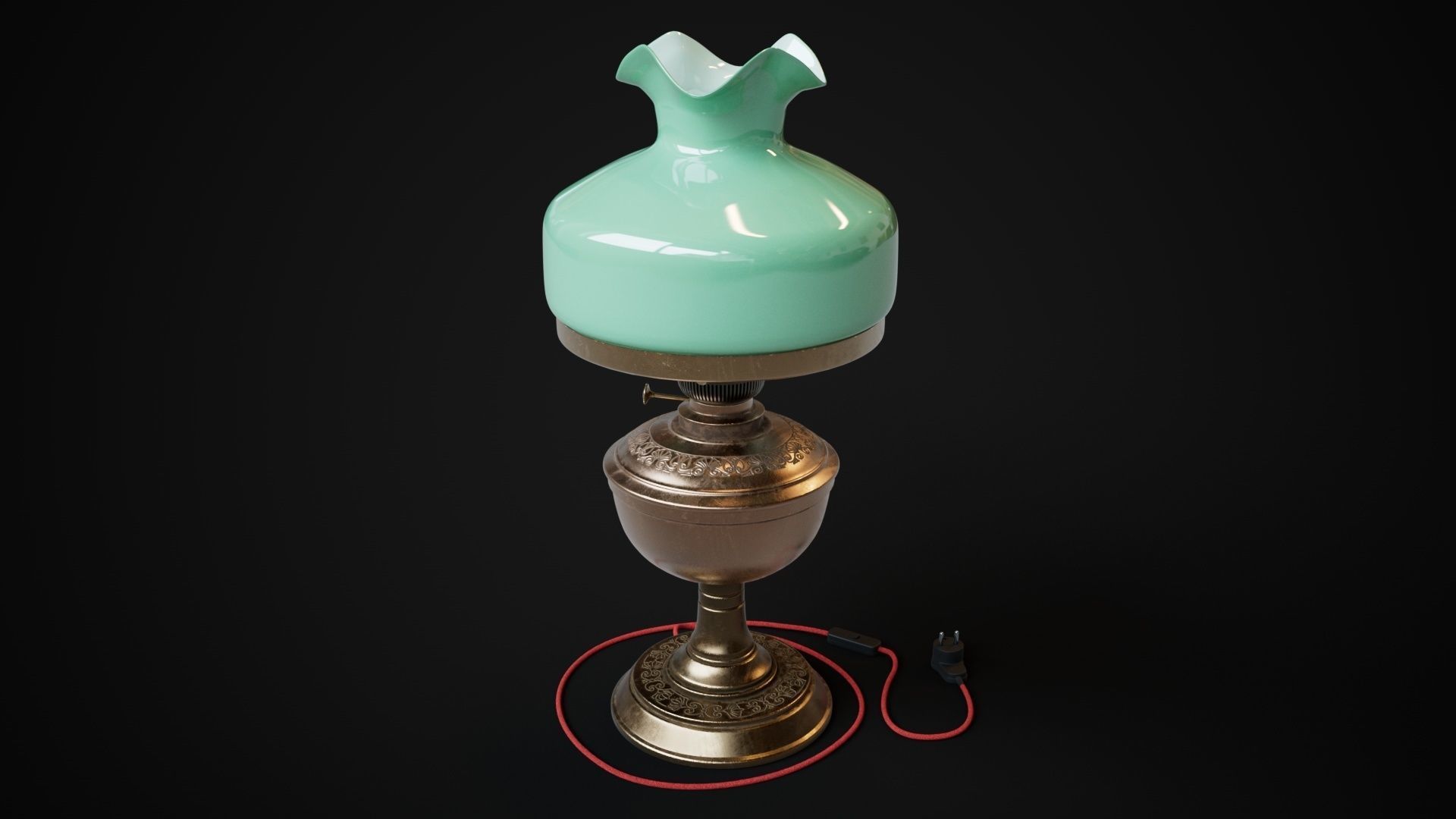 Bronze oil lamp 3D model_18