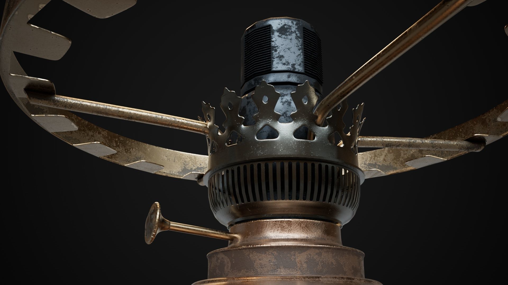 Bronze oil lamp 3D model_23