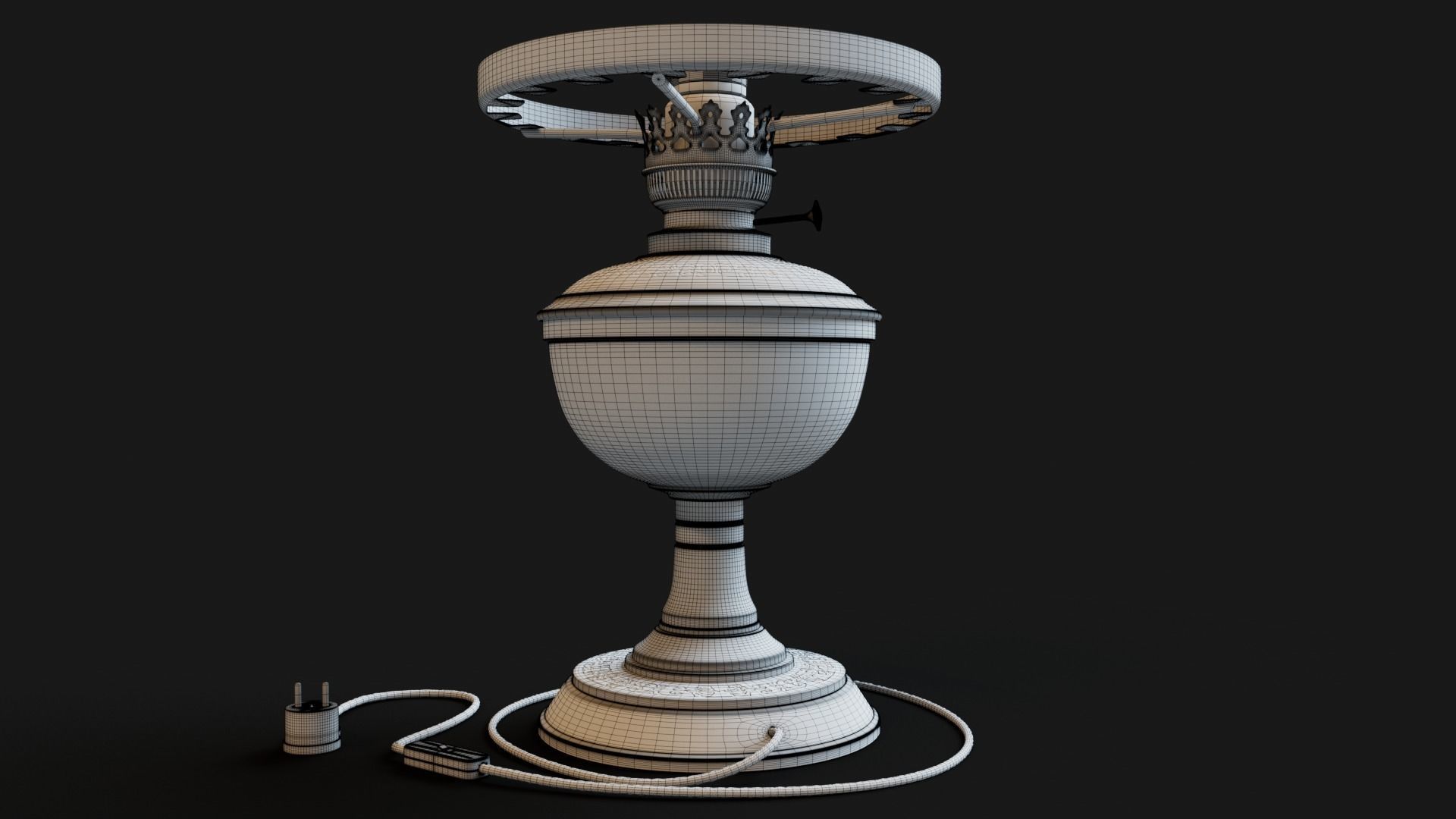 Bronze oil lamp 3D model_25