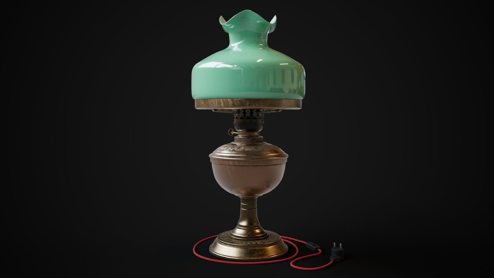 Bronze oil lamp 3D model_19