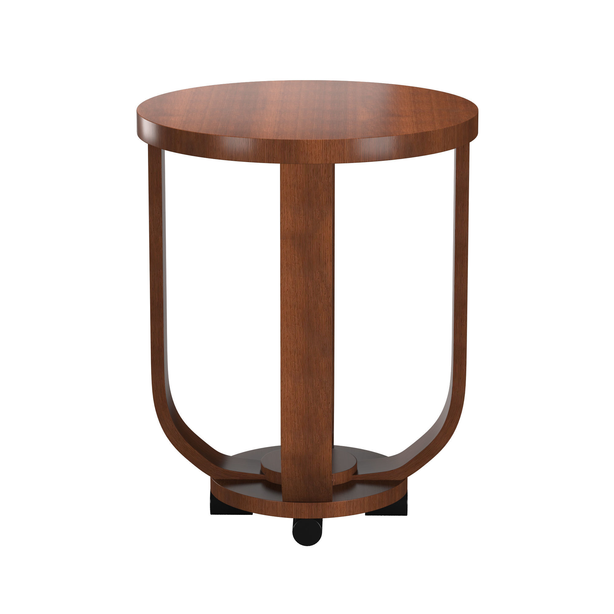 Art Deco Lacquered Side Table 3D model_2