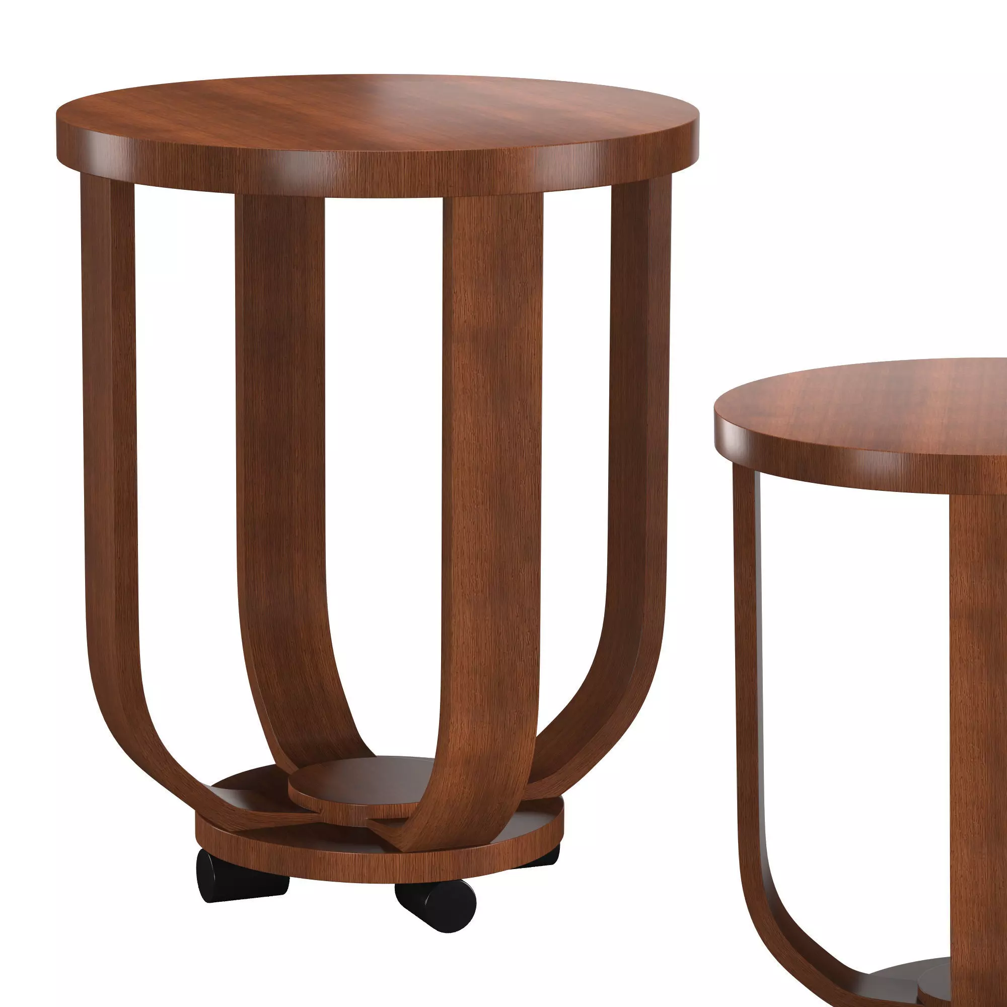 Art Deco Lacquered Side Table 3D model_0