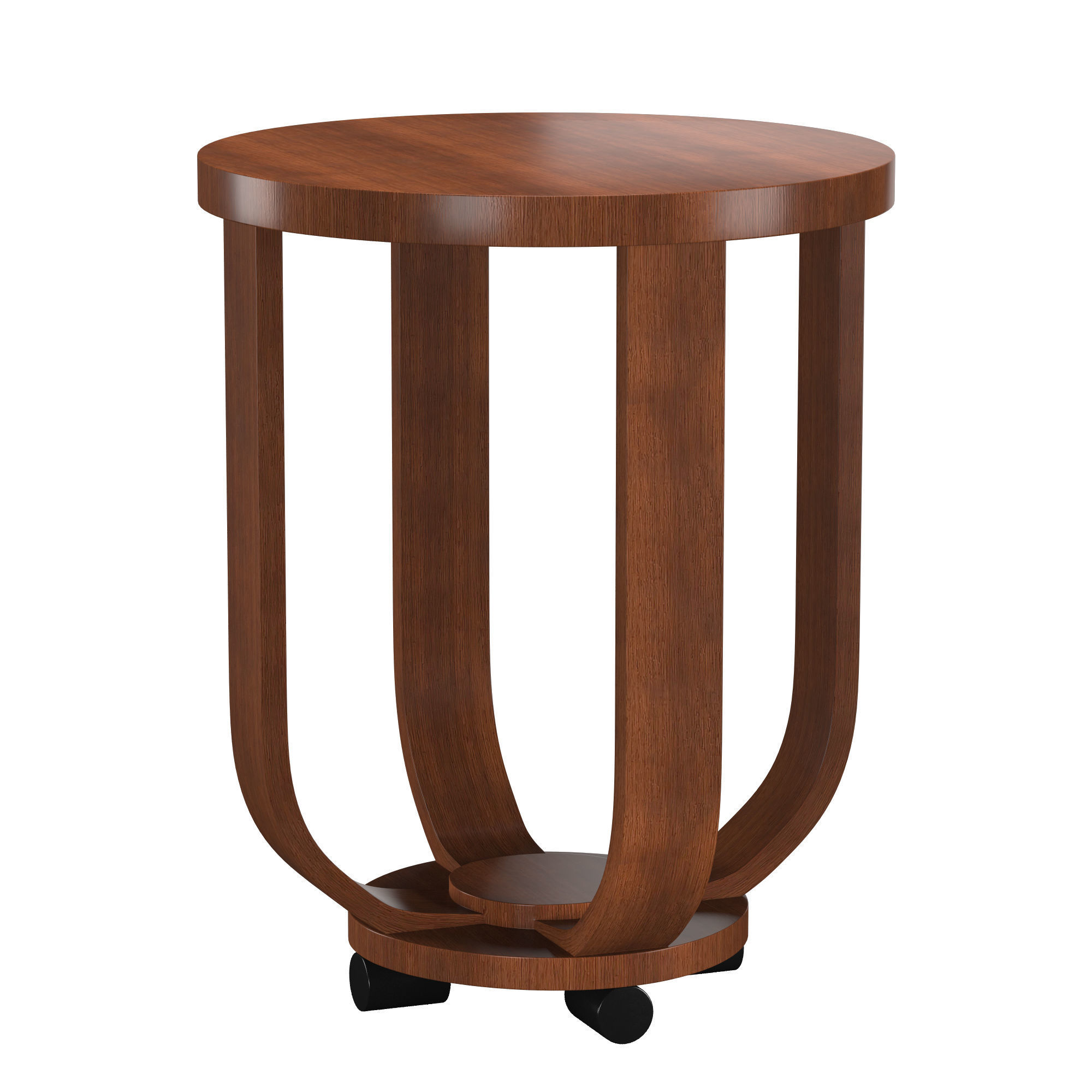 Art Deco Lacquered Side Table 3D model_3