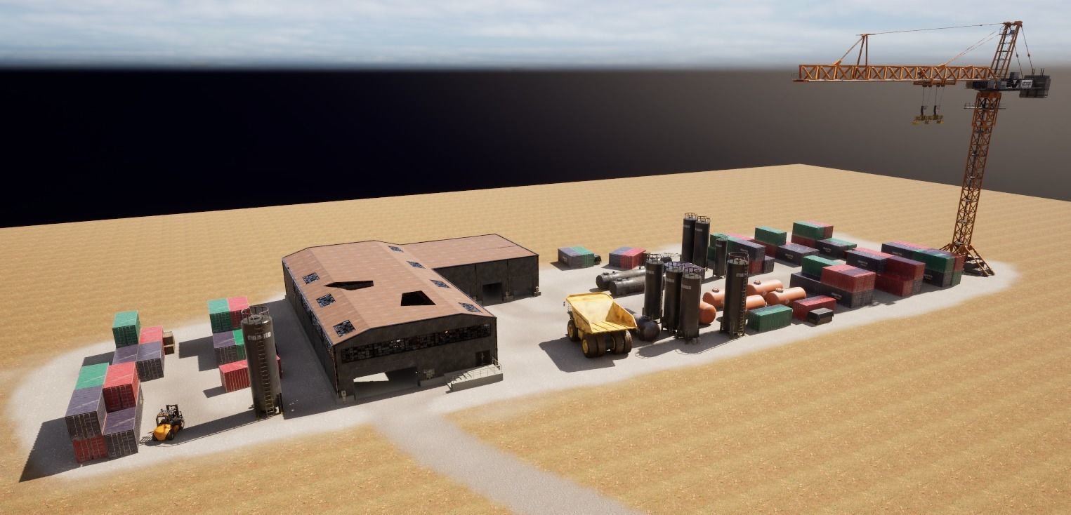 Industrial environment for Unreal Engine 5 Free 3D model_1