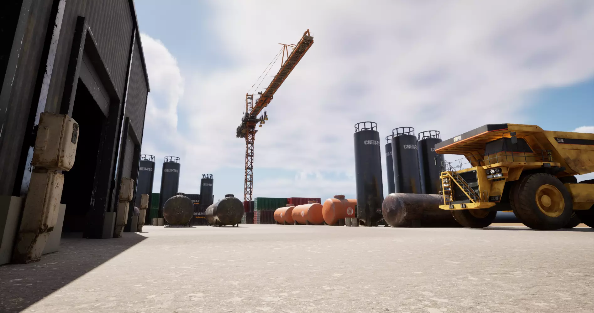 Industrial environment for Unreal Engine 5 Free 3D model_0
