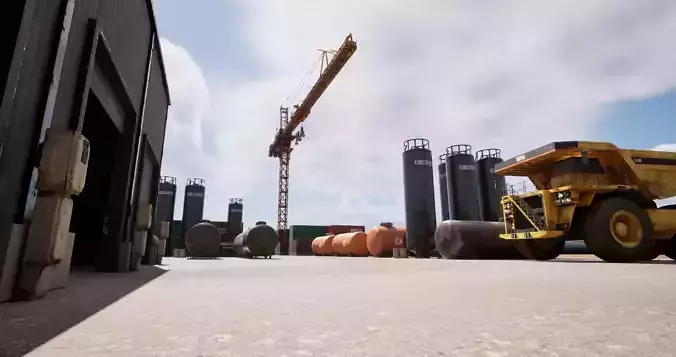 Industrial environment for Unreal Engine 5 Free 3D model