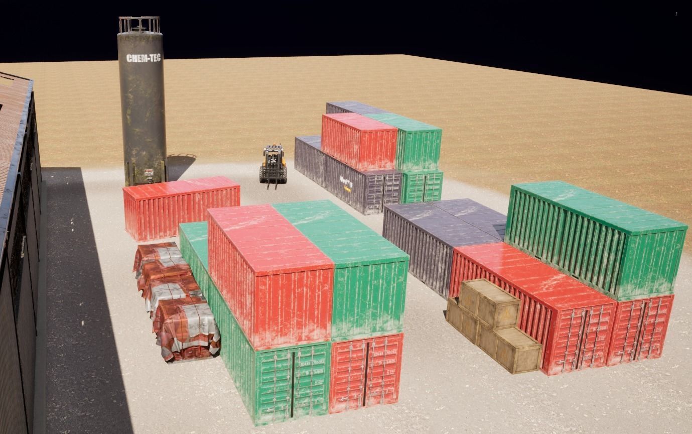 Industrial environment for Unreal Engine 5 Free 3D model_6