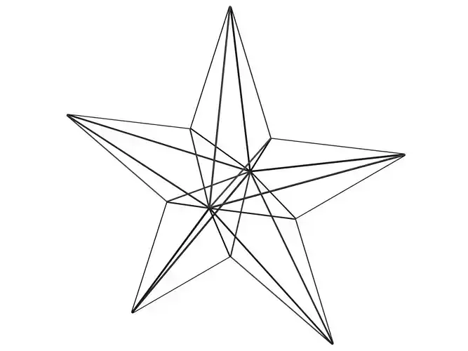 Wireframe Shape Geometric Star 3D print model