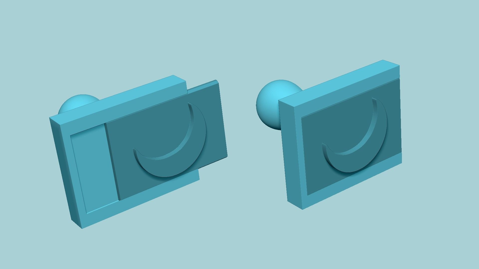 Stamp 02 - Moon - Fondant Decoration Maker Toy 3D print model_9