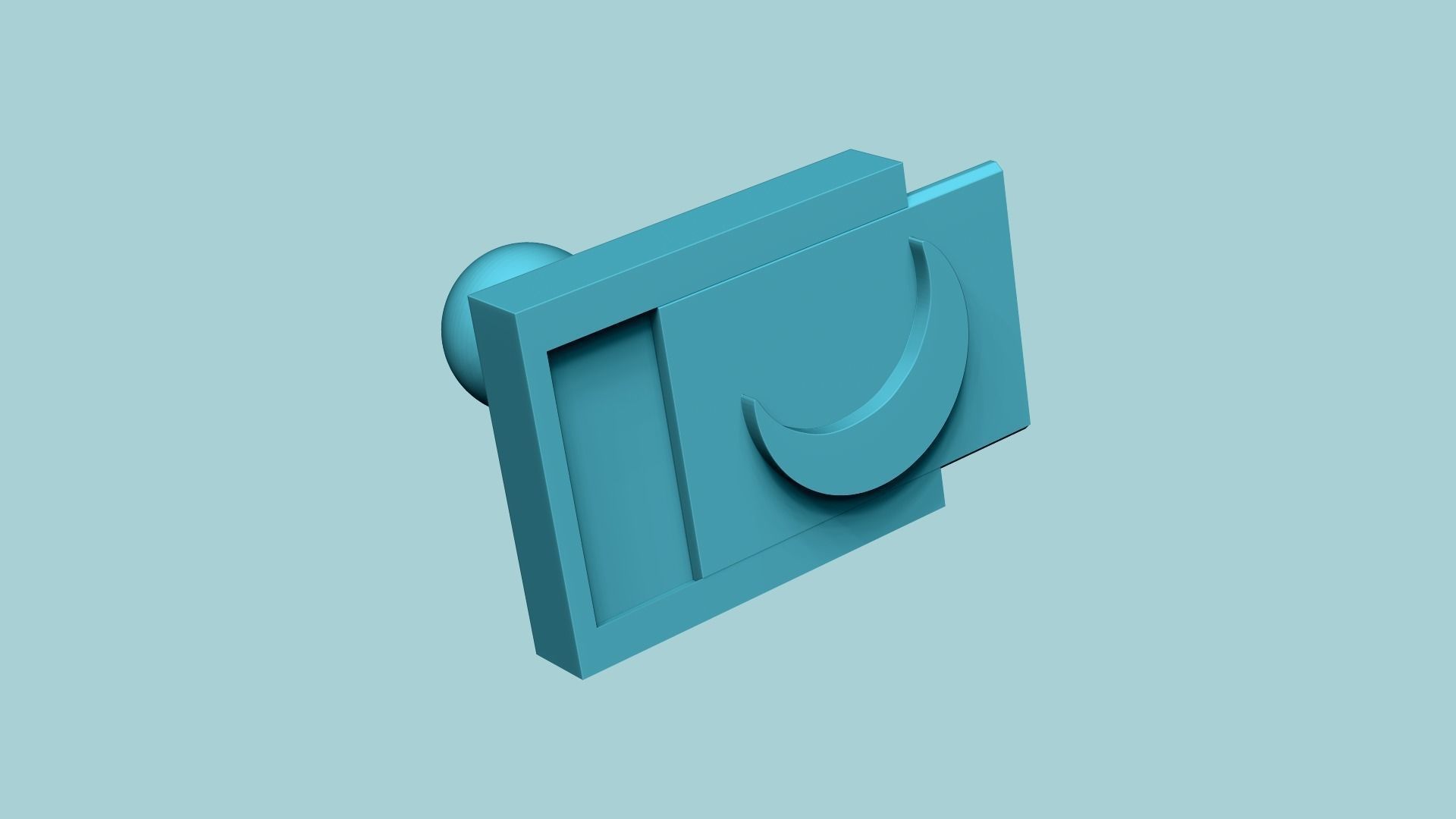 Stamp 02 - Moon - Fondant Decoration Maker Toy 3D print model_8